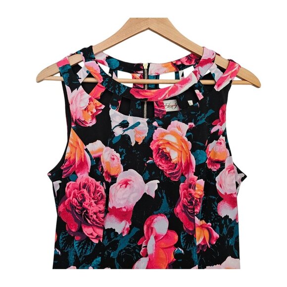 Women's - Eliza J Floral Sleeveless Dress, Size 8 - Picture 4 of 10